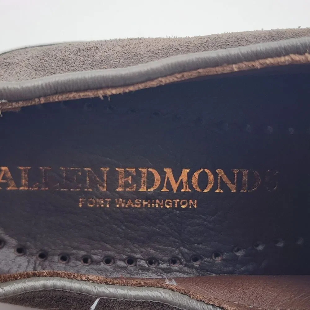 Allen Edmonds Port Washington Nomad Gray Suede Leather Oxford‎ Dress Shoes 11.5D